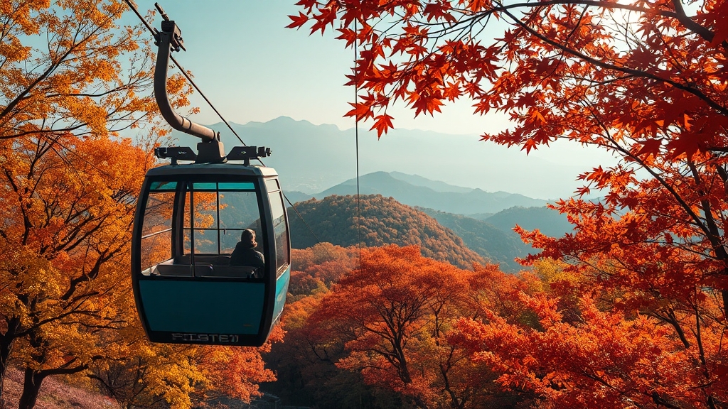 팔공산 케이블카 정보 (realistic 스타일)