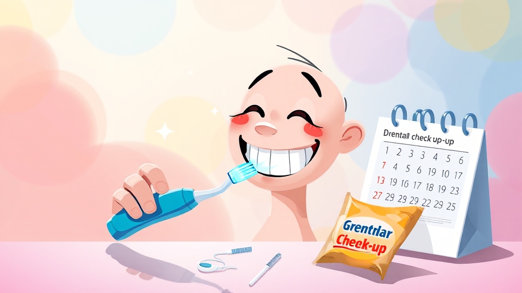 전문가 추천 잇몸 관리법 (cartoon 스타일)