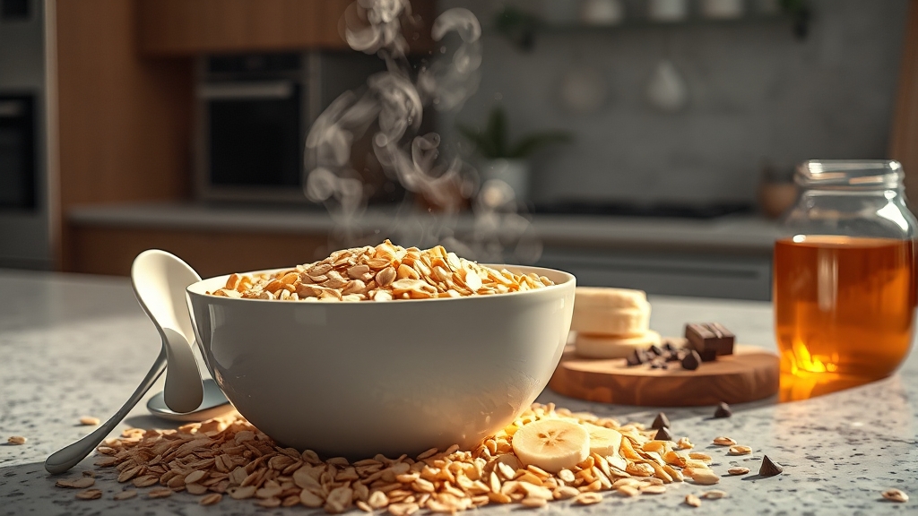 귀리의 핵심 영양소와 효능 (realistic 스타일)