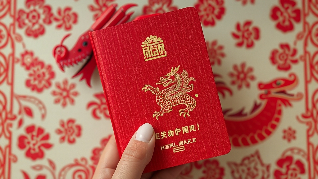 중국 여행 시 비자 유의사항 (realistic 스타일)