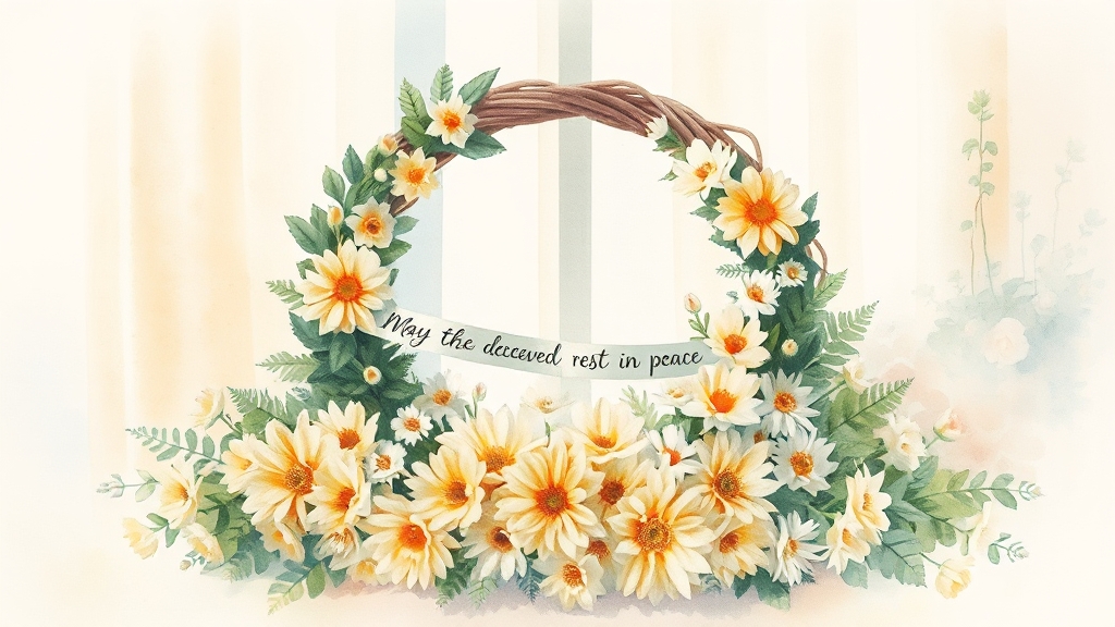 근조화환 선택 요령 (watercolor 스타일)