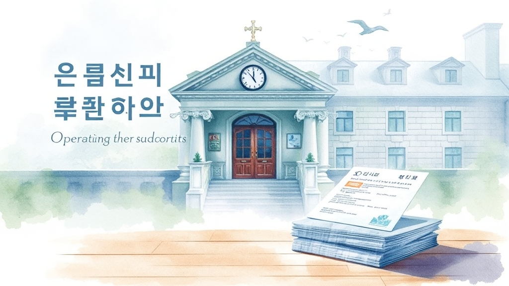 방문 시 유의사항 (watercolor 스타일)