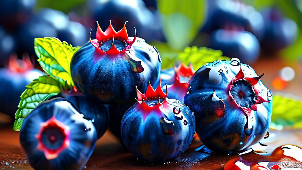 눈 건강부터 항산화까지, 안토시아닌의 놀라운 효능 (realistic 스타일)