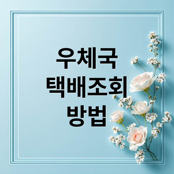 우체국
택배조회
방법 (우체국 택배 배송조회)