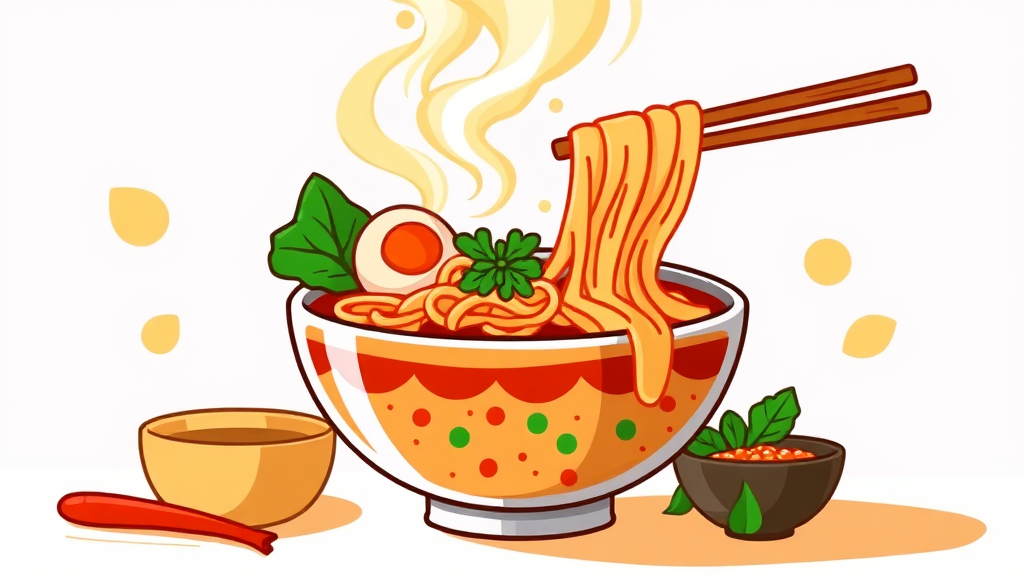 나만의 라면 레시피 만들기 (cartoon 스타일)