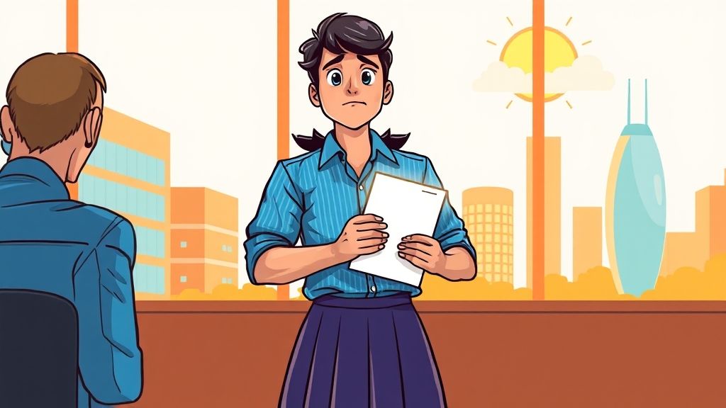 J1 비자 면접 당일 절차 및 팁 (cartoon 스타일)