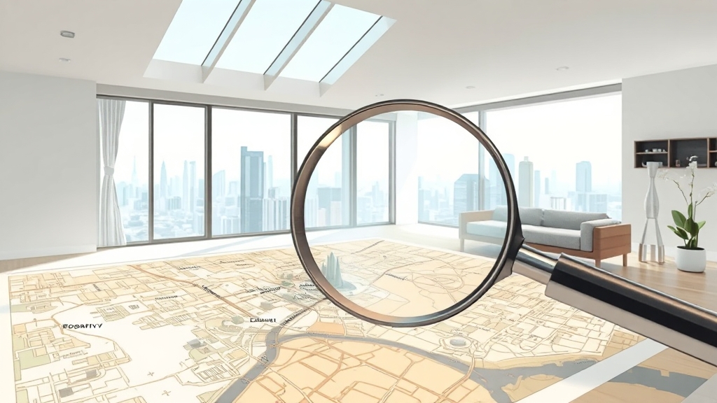 50대를 위한 소형 아파트 부동산 투자 A to Z: 안정 수익에서 위험 관리까지 4 소형 아파트 투자, 입지가 핵심! (illustration 스타일)