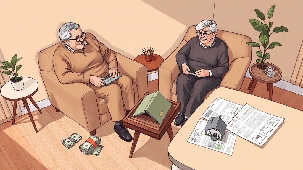 주택연금 가입, 꼼꼼히 따져보세요 (illustration 스타일)