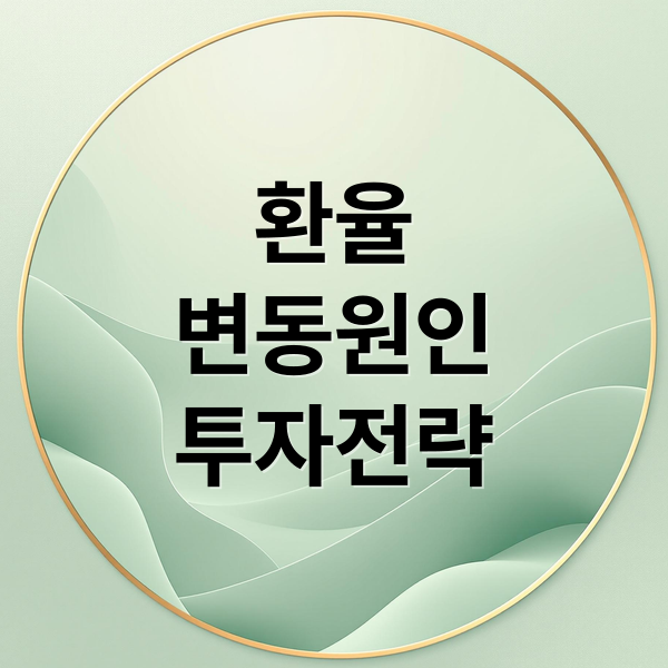 환율
변동원인
투자전략 (환율)