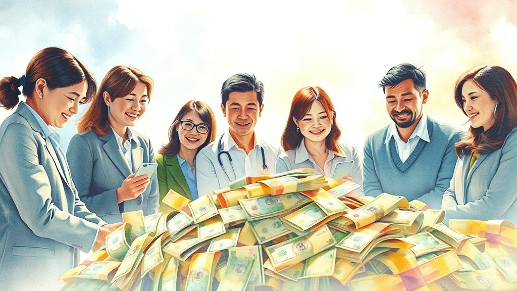 시험 경쟁률 변화 전망 (watercolor 스타일)