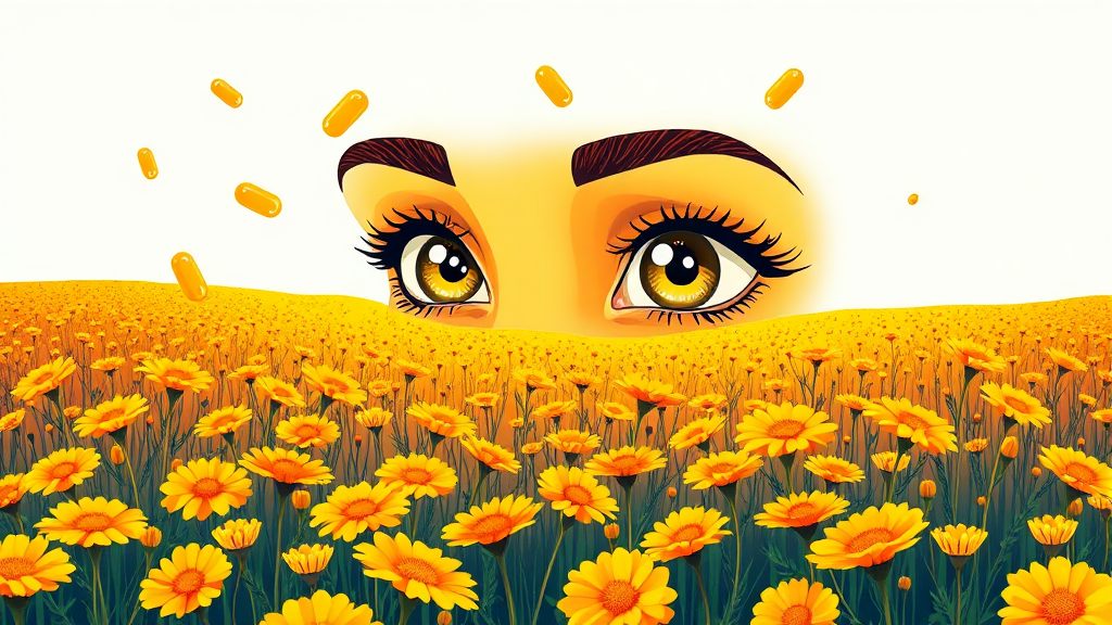 눈 건강을 위한 루테인/지아잔틴 선택 기준 (illustration 스타일)