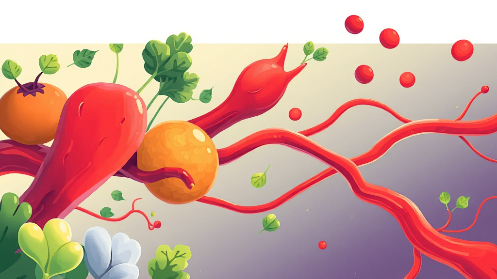 혈관 건강 관리법 (illustration 스타일)