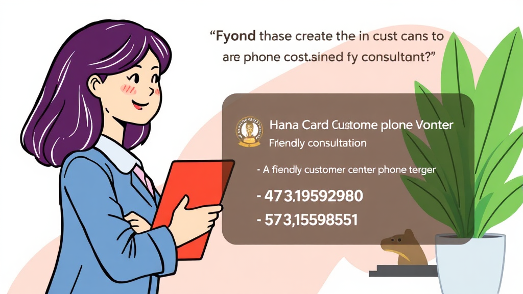 하나카드 고객센터 전화번호 총정리 (illustration 스타일)