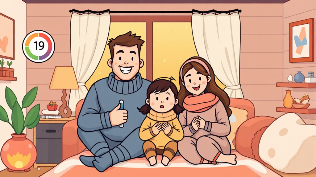 난방 온도, 스마트하게 설정하는 법 (cartoon 스타일)