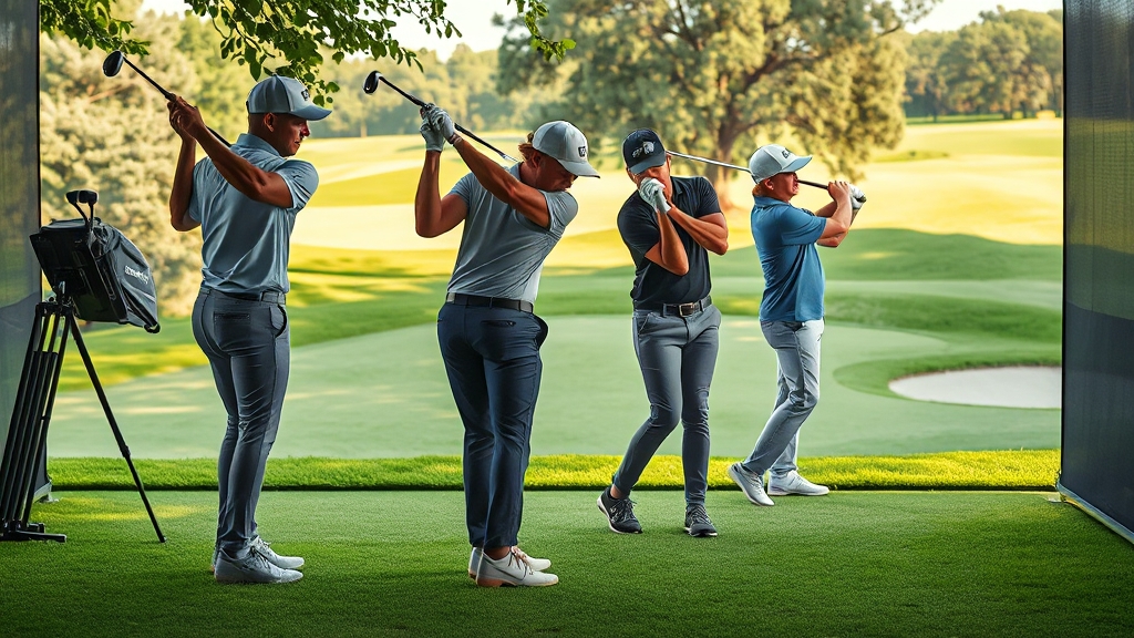 스크린골프 연습: 효과적인 방법 (realistic 스타일)