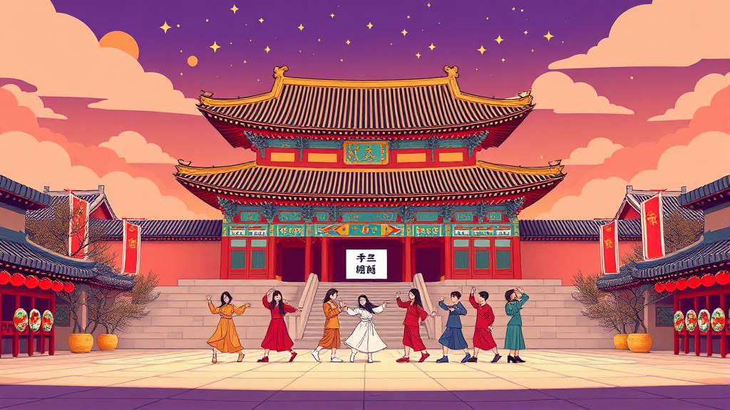 광화문 공연의 의미 (cartoon 스타일)