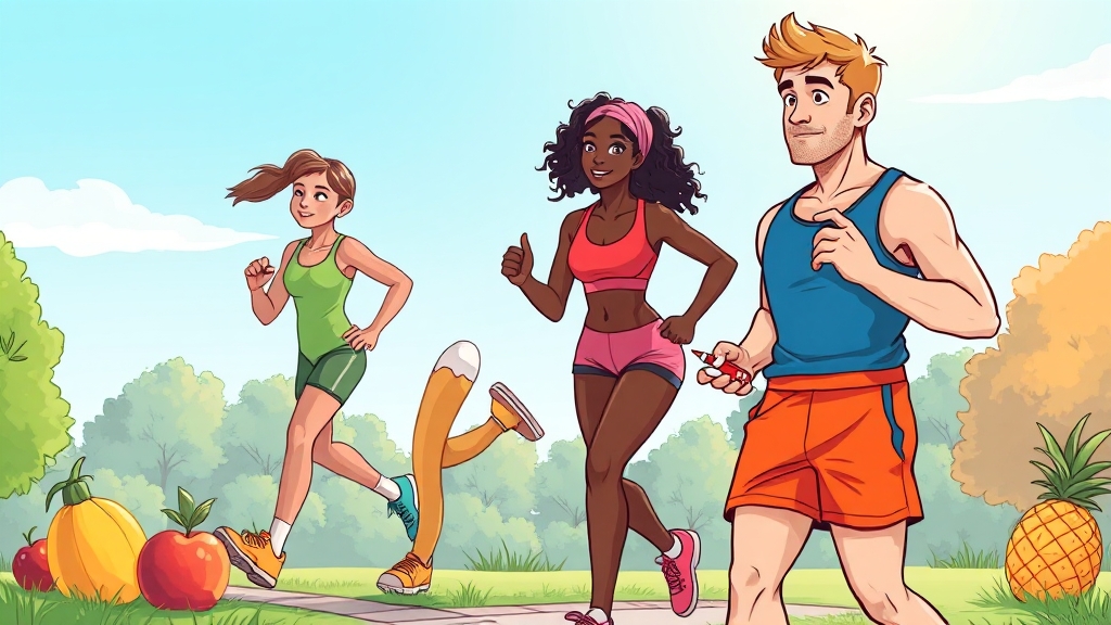 빈혈 치료와 생활 속 관리법 (cartoon 스타일)