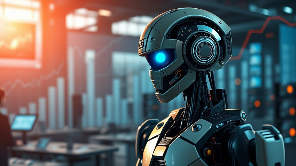 첨단 기술 및 로봇 산업 동향 (realistic 스타일)