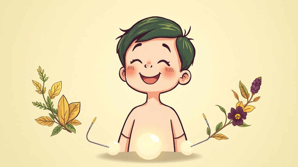 한의학적 접근과 면역력 강화 (cartoon 스타일)