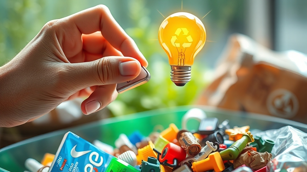 생활 속 재활용 꿀팁 (realistic 스타일)