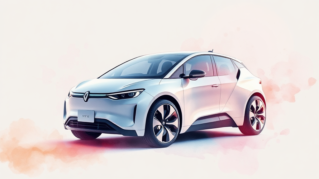 새로운 전기차 모델과 보조금 정보 (watercolor 스타일)