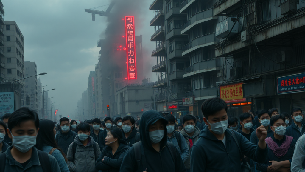 사회 주요 이슈 및 사건 (realistic 스타일)