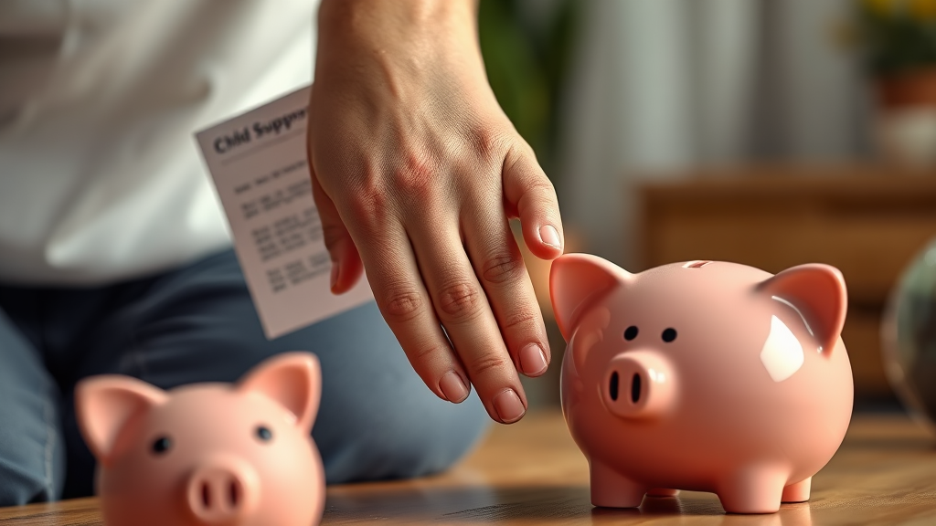 양육비 미지급 시 법적 조치 (realistic 스타일)