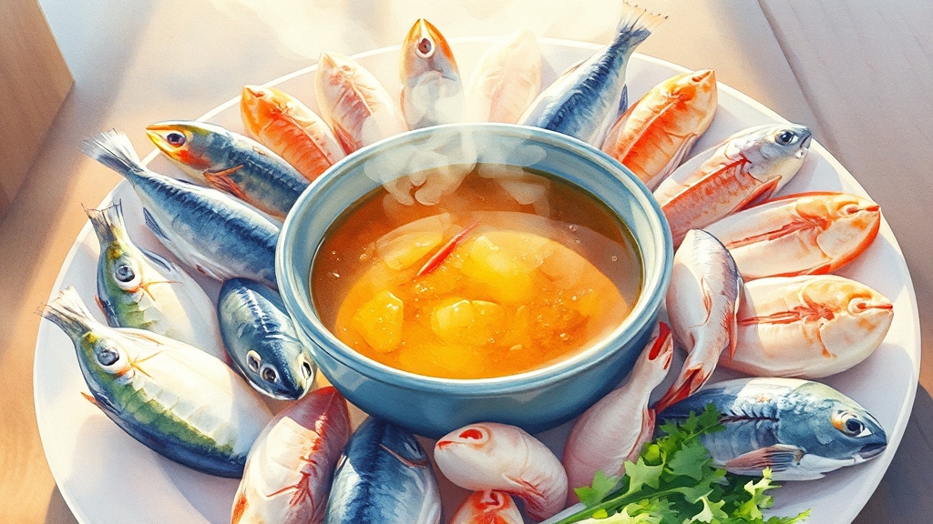지역별 맛집 탐방 (인천, 영종도) (watercolor 스타일)