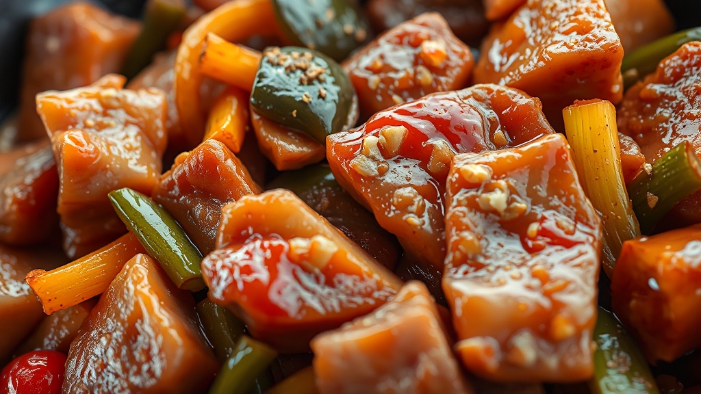 채소와 양념의 조화 (realistic 스타일)