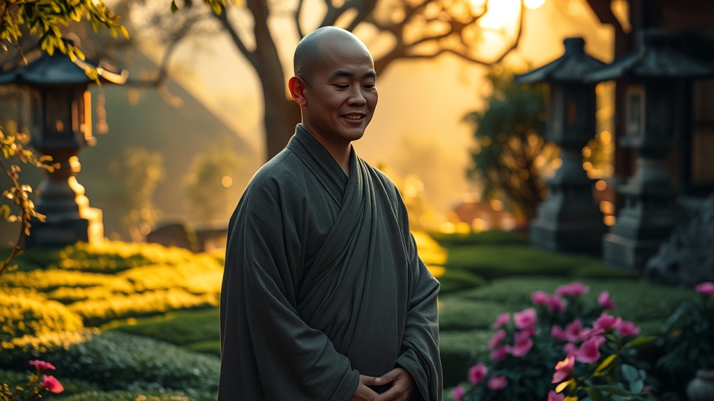 꿈속 스님의 일반적인 상징 (realistic 스타일)