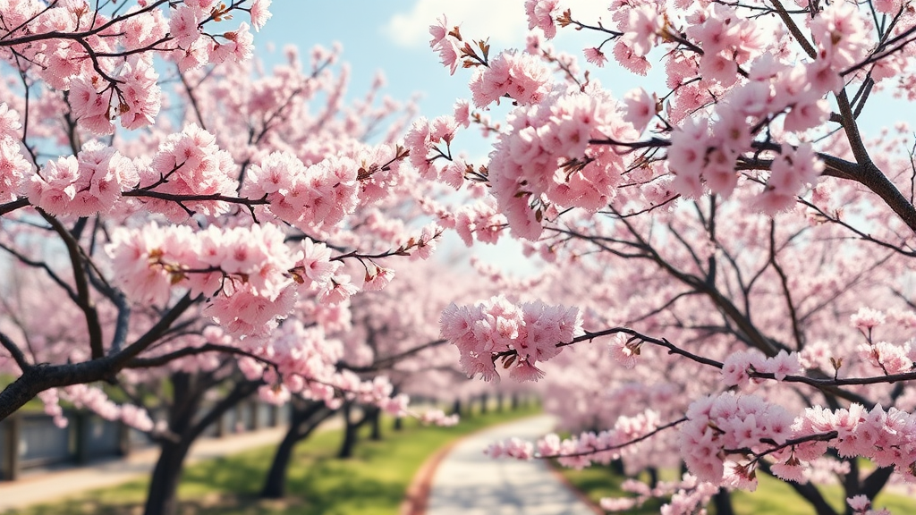 2026년 벚꽃 개화 시기 예측 (realistic 스타일)