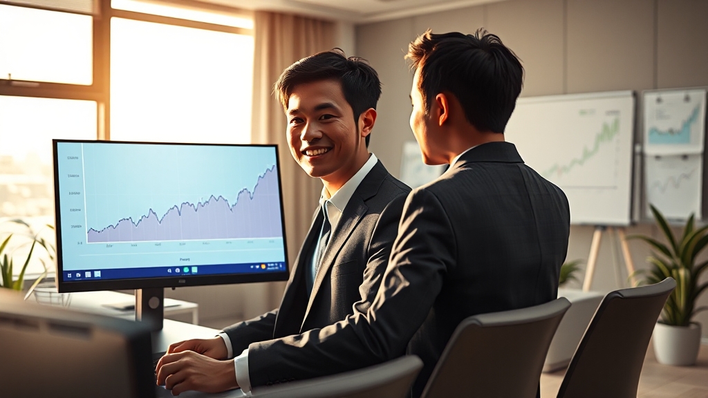 투자은행 vs 국내 기관, 시각차는? (realistic 스타일)