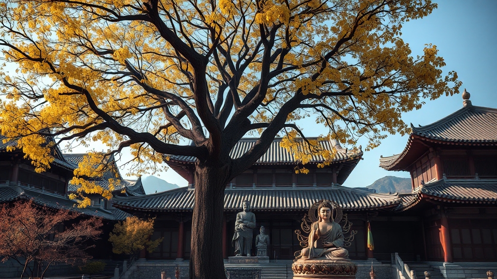 용문사 경내 둘러보기 (realistic 스타일)