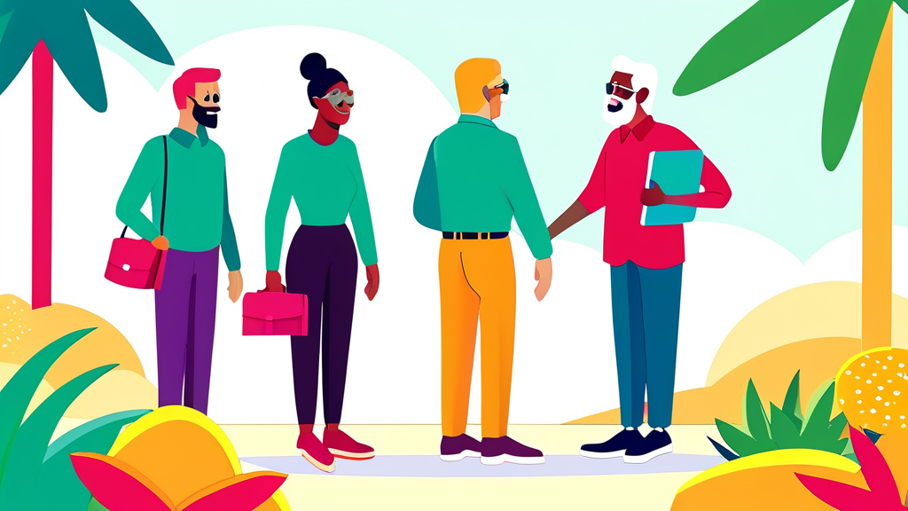 은퇴 후 직업 시장의 변화와 특징 (cartoon 스타일)