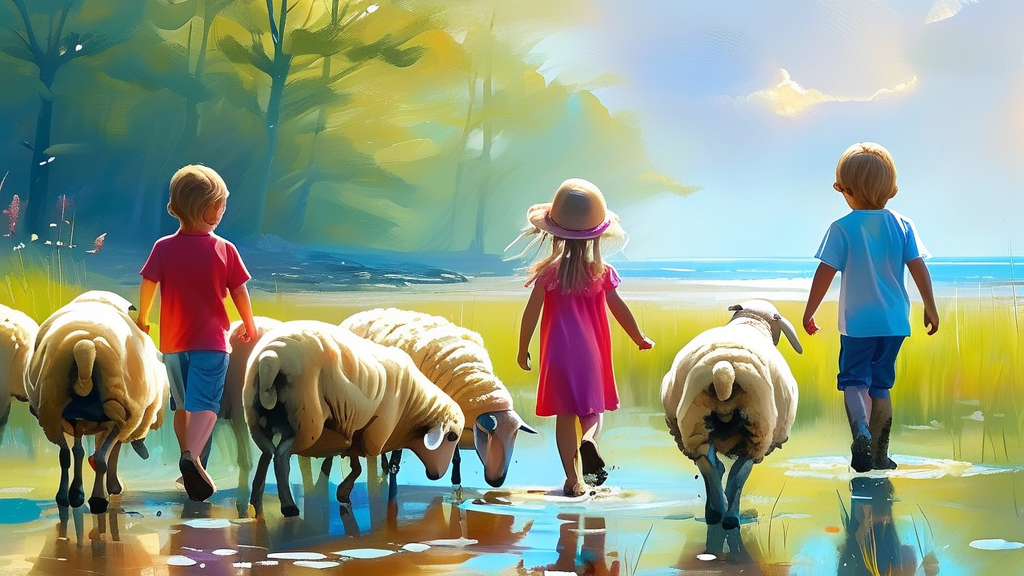 아이와 함께! 신나는 해변과 놀이터 추천 (watercolor 스타일)