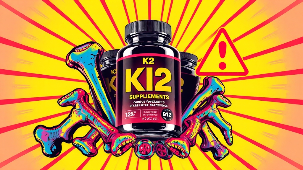K2 섭취 시 주의사항 (popart 스타일)
