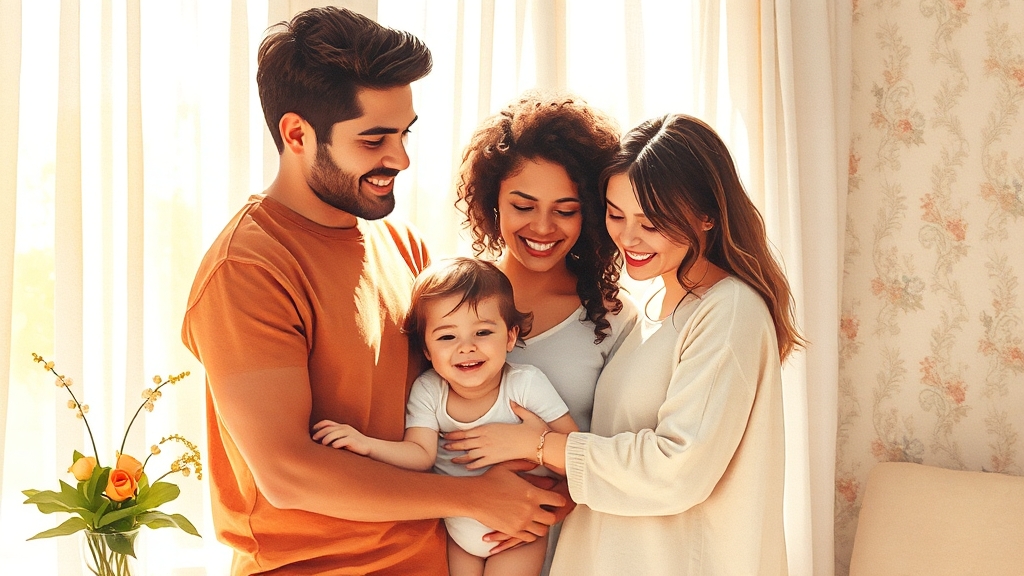 양육 환경 및 유대감 증명 (watercolor 스타일)