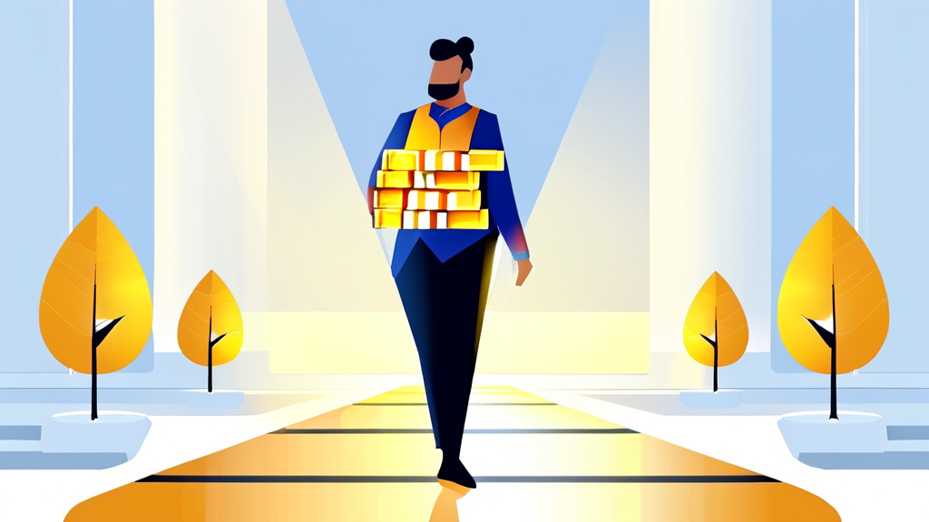 실물 금 투자: 골드바와 금괴의 매력 (illustration 스타일)