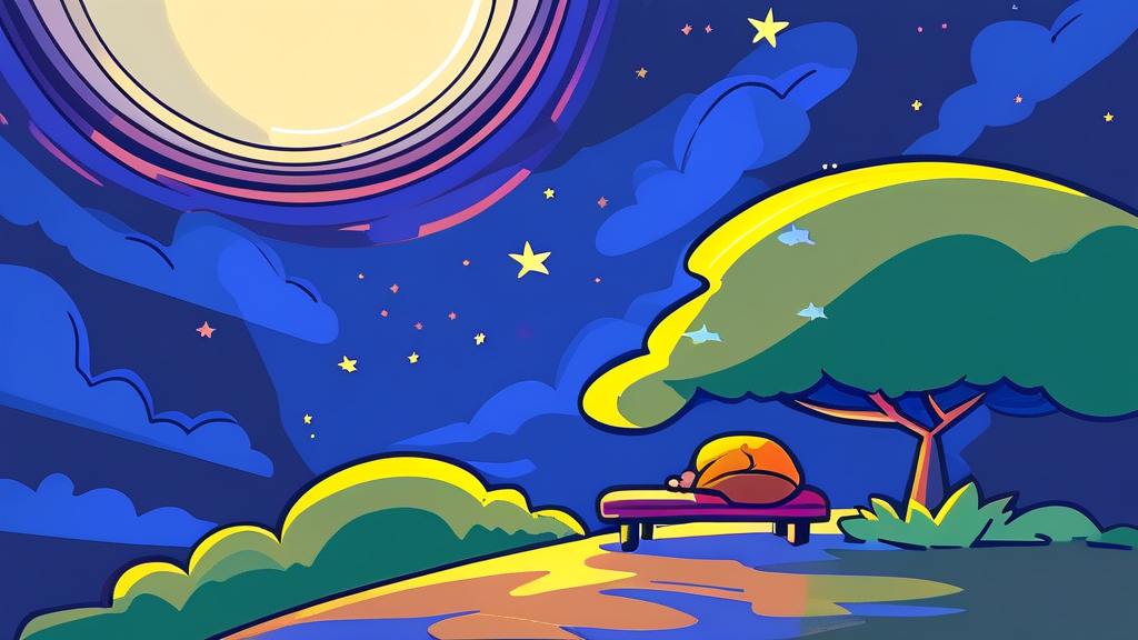 불면증 극복, 다시 찾은 편안한 일상 (cartoon 스타일)