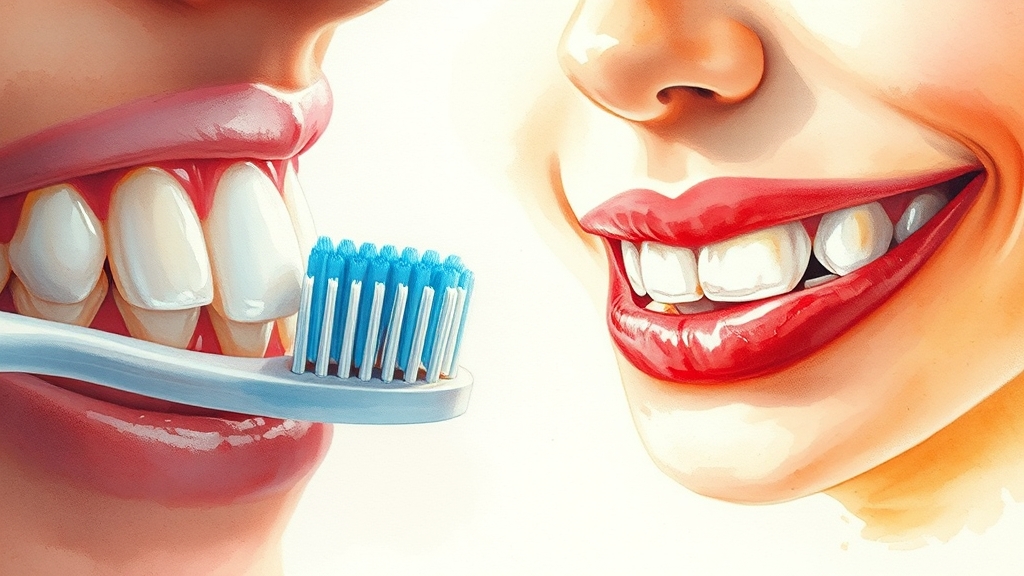 치은염 vs 치주염, 뭐가 다를까? (watercolor 스타일)