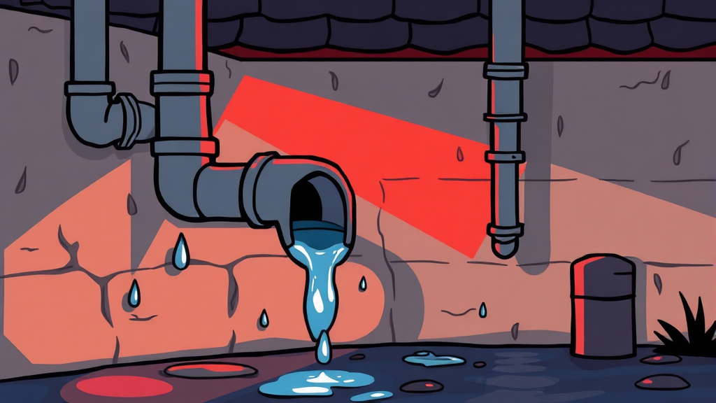 누수, 미리 예방하는 방법 (cartoon 스타일)