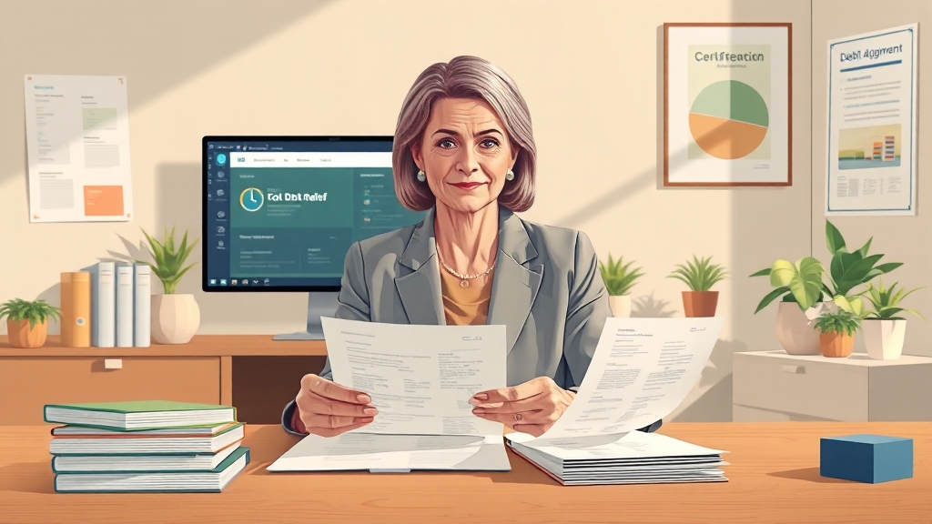 빚 탕감 신청 방법 및 절차 (illustration 스타일)