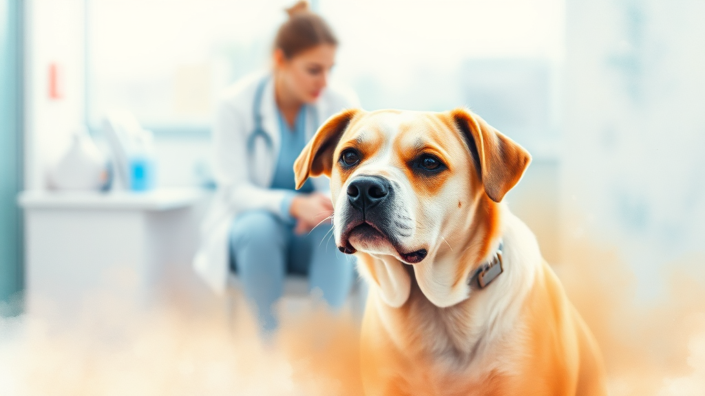 강아지 피부병, 증상별 자가 진단 및 병원 방문 시기 (watercolor 스타일)