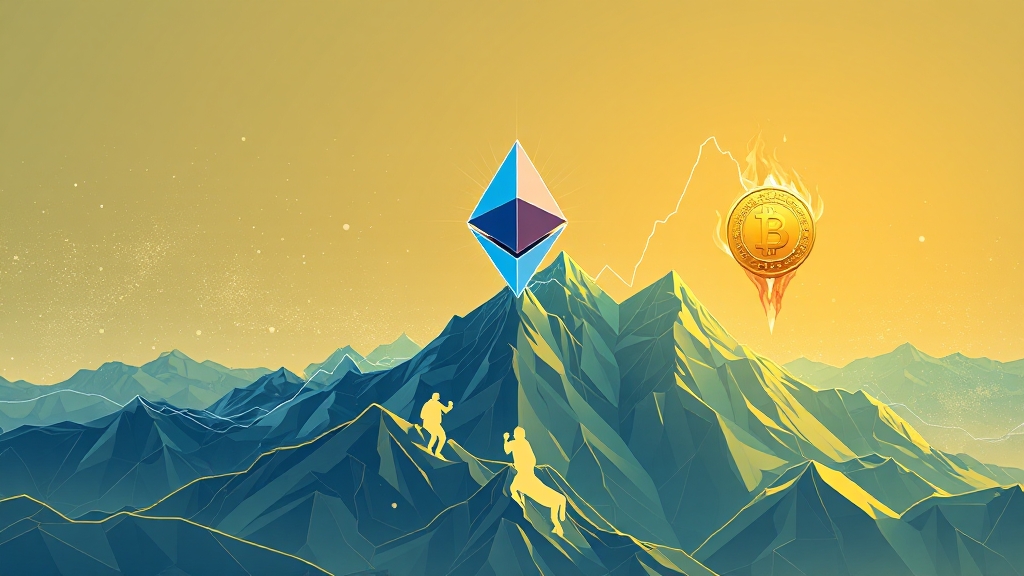 이더리움 3000달러 돌파 시도: 현황과 전망 (illustration 스타일)
