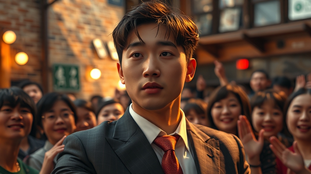 임영웅의 성장 (realistic 스타일)