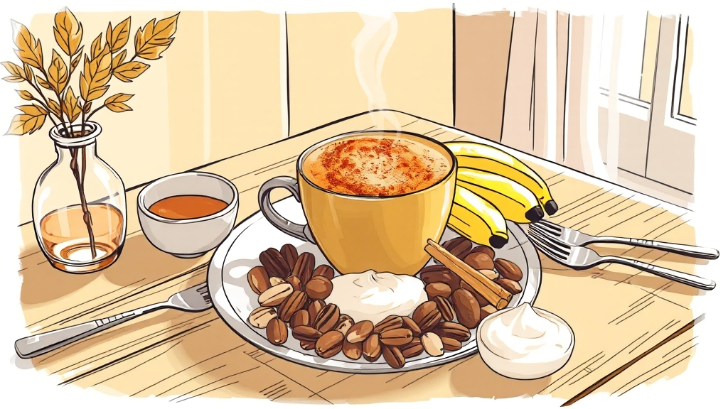 꿀과 함께 먹으면 좋은 식품 (illustration 스타일)