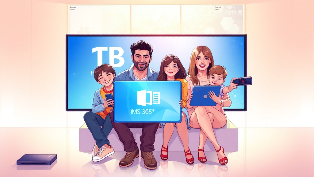 마이크로소프트 365 무료 체험부터 구독 해지까지 완벽 가이드 5 MS 365 패밀리 공유 기능 (illustration 스타일)