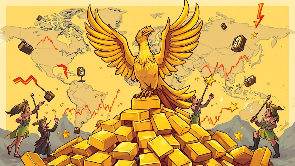 금값 상승 원인: 핵심 요약 (cartoon 스타일)