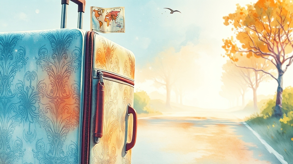 여행 스타일에 따른 캐리어 선택 (watercolor 스타일)