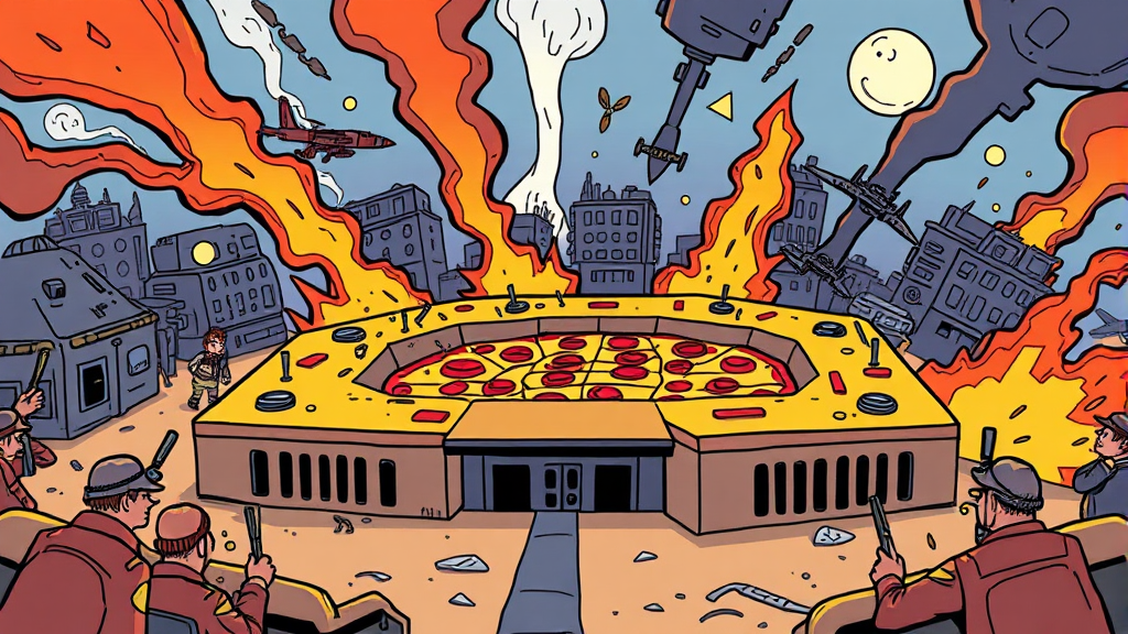 펜타곤 피자 지수가 주목받는 이유 (cartoon 스타일)